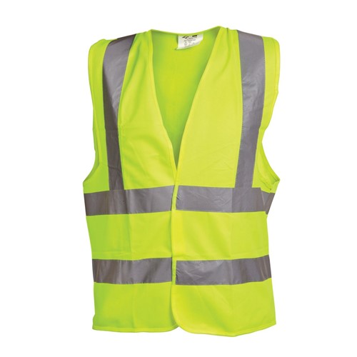 The Ox hi viz vest has a velcro front  fastening for convenience and reflective tape to conform to en741 class 2.