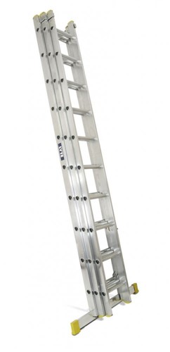 The Lyte professional ladder has been tested and certified as complying to EN131-2 professional standard.  The ladder is manufactured with D shape rung for comfort.  The easy to install stabiliser bar reduces the risk of sideways slips and provides a larger and safer footprint when in use.  This ladder has a Max capacity load of 150kg.  The product has been designed for professional users in Factories, Warehouses and Construction.
