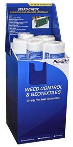 Stratacheck is a highly specified needle punched thermally bonded membrane with CE certification and conforming with SUDS regulations.
Designed to reduce the depth of the sub-base required saving construction costs and prevents expensive aggregates from being lost into the sub soil.
Stratacheck can also be used directly under turf preventing the majority of weeds from coming up through the lawn which is usually the case with imported topsoil.