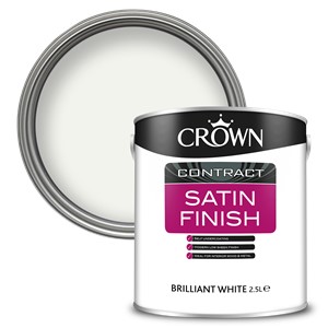 Crown Contract Satin is self-undercoating and durable, with a modern mid sheen finish.