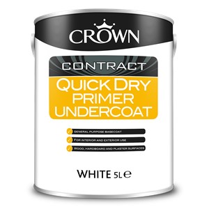 Crown Contract Quick Dry Primer Undercoat is a time saving water based primer and undercoat in one.