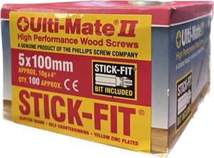 The Ulti-mate screws come yellow plated and are our most popular wood screw with a high performance ideal for tradesmen and DIY&#39;ers alike.  In every box you received a high quality stick-fit driver bit and can be used to fix all types of timber and sheet material products.