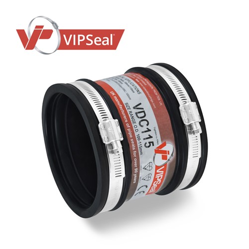 Designed to perform in situations where there is reduced resistance to heavy earth loads or unstable ground. VIPSeal&#174; drain couplings are made from the same elastomeric rubber sleeve as the standard coupling but come without the stainless steel shear band. They can join pipes in any material up to 275mm outside diameter.

Drain coupling applications:

As a coupling to join plain ended pipes
Repair damaged sections of pipes
Joining short or cut lengths of pipes
As an adaptor to join pipes of different material
As a connection for soil waste and vent applications