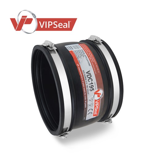 Designed to perform in situations where there is reduced resistance to heavy earth loads or unstable ground. VIPSeal&#174; drain couplings are made from the same elastomeric rubber sleeve as the standard coupling but come without the stainless steel shear band. They can join pipes in any material up to 275mm outside diameter.

Drain coupling applications:

As a coupling to join plain ended pipes
Repair damaged sections of pipes
Joining short or cut lengths of pipes
As an adaptor to join pipes of different material
As a connection for soil waste and vent applications