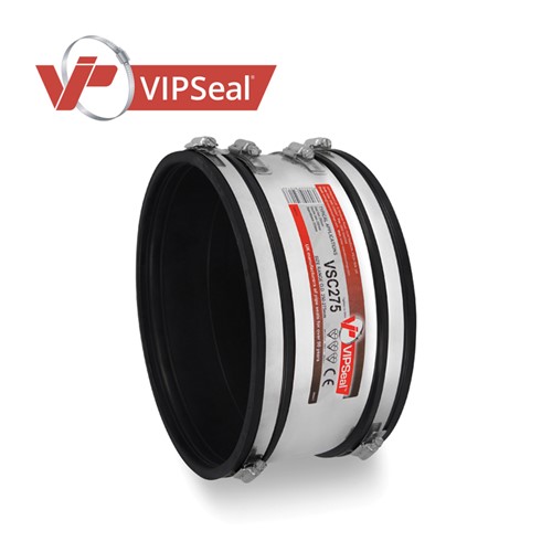 Primarily used in sewers, drains and other low and non-pressurised applications, VIPSeal&#174; standard couplings join pipes of virtually any material or diameter.

Constructed from the highest quality elastomeric rubber, the standard couplings create a leak proof seal. In addition, the couplings are bolstered by stainless steel shear bands, proving shear resistance under heavy earth loads.

All standard couplings comply with BS EN295-4, WIS 4-41-01 and the new BS EN16397 standards.

All our couplings come with same day or next day delivery.

Standard coupling applications: 

As a coupling to join plain ended pipes
Repair damaged sections of pipes
Where a post or lateral connection is required
Where the diameters of pipe differ
Joining short and cut lengths of pipe
Introducing rocker pipes to an outside structure or manhole