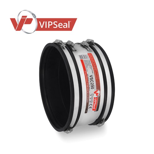 Primarily used in sewers, drains and other low and non-pressurised applications, VIPSeal&#174; standard couplings join pipes of virtually any material or diameter.

Constructed from the highest quality elastomeric rubber, the standard couplings create a leak proof seal. In addition, the couplings are bolstered by stainless steel shear bands, proving shear resistance under heavy earth loads.

All standard couplings comply with BS EN295-4, WIS 4-41-01 and the new BS EN16397 standards.

All our couplings come with same day or next day delivery.

Standard coupling applications: 

As a coupling to join plain ended pipes
Repair damaged sections of pipes
Where a post or lateral connection is required
Where the diameters of pipe differ
Joining short and cut lengths of pipe
Introducing rocker pipes to an outside structure or manhole