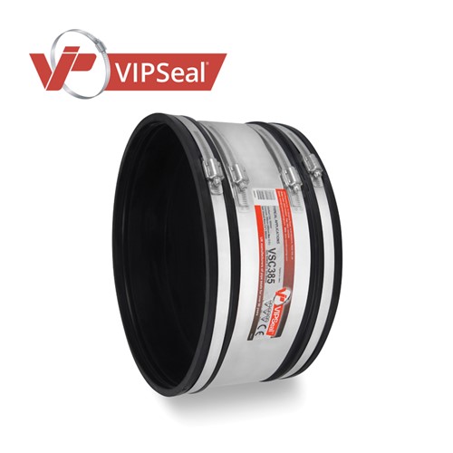 Primarily used in sewers, drains and other low and non-pressurised applications, VIPSeal&#174; standard couplings join pipes of virtually any material or diameter.

Constructed from the highest quality elastomeric rubber, the standard couplings create a leak proof seal. In addition, the couplings are bolstered by stainless steel shear bands, proving shear resistance under heavy earth loads.

All standard couplings comply with BS EN295-4, WIS 4-41-01 and the new BS EN16397 standards.

All our couplings come with same day or next day delivery.

Standard coupling applications: 

As a coupling to join plain ended pipes
Repair damaged sections of pipes
Where a post or lateral connection is required
Where the diameters of pipe differ
Joining short and cut lengths of pipe
Introducing rocker pipes to an outside structure or manhole