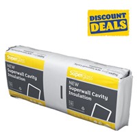 Superglass Superwall 36 is a British Board of Agrément (BBA) approved, non-combustible and water repellent glass mineral wool insulation cavity wall batt. The flexible batt is supplied at 455mm wide to allow easy installation between standard vertical wall tie spacings and minimum on-site cutting and waste.