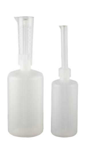 Easy to use measuring bottle for gauging the correct amount of catalyst.