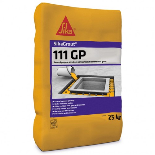 SikaGrout&#174; 111 GP is a one part flowable shrinkage
compensated general purpose cementitious grout.
Meets the requirements of EN 1504-6: Anchoring of
reinforcing bars.