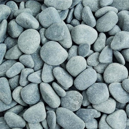 Ebony Pebbles are rounded natural pebbles, which are grey when dry and darken to a deep jet-back colour when wet. 
Ebony Pebbles are ideal for use in rockeries and borders.
Being fish friendly product, Ebony Pebbles are perfect for water features and ponds.