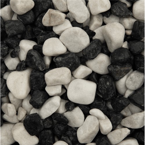 Zebra Pebbles are rounded basalt and dolomite materials with a contrasting mix contrasting mix black and white tones.
Available in 20- 40mm they are suitable for most domestic applications such as borders, flowerbeds, rockeries, water features, and ponds.
Zebra Pebbles are a premium product and are supplied washed.