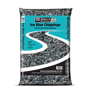 Ice Blue is an angular gravel that has a mixture of pale blue and light grey colour tones. These chippings are 10-20mm in size and are supplied washed. ice Blue is ideal for driveways, rockeries, and borders.