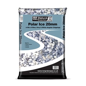 Polar Ice is a stunning mix of light and darker/grey and white chippings. Ideal for driveways, rockeries and borders. This  product is supplied washed.