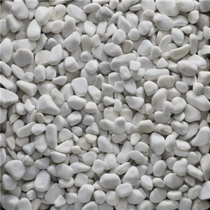 Our 20-40mm Polar White Pebbles are a bright white marble pebble (with occasional hints of creams, greys, pinks and yellows as per the natural marble formation) which look lovely when dry and have an amazing shine when wet.
These pebbles are a very high strength and long-lasting product which makes it a good choice for any project.