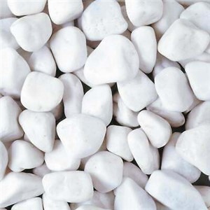 Our 20-40mm Polar White Pebbles are a bright white marble pebble (with occasional hints of creams, greys, pinks and yellows as per the natural marble formation) which look lovely when dry and have an amazing shine when wet.
These pebbles are a very high strength and long-lasting product which makes it a good choice for any project.