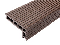 Products made from TherraWood are a unique blend of PVC, wood fibre and other proprietary components. The decking is an elegant, cost-effective, durable and safe alternative to wood, for both residential and commercial areas.

Features & Benefits
TherraWood Composite Deck Trim provides for a decorative professional finish to the edge of the decking or steps.
TherraWood is ideal for the value conscious consumer who also wants a luxurious product with timeless appeal.
Achieves one of the highest ratings on non slip decking.
TherraWood composite products will not splinter, rot or suffer structural damage from insects or weather conditions.