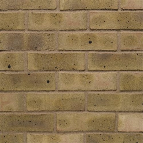 The Hurstwood Multi brick, manufactured by Wienerberger, is a stock, frogged facing brick that is yellow / multi in colour with a light textur