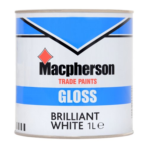 Macpherson Gloss is a solvent-based, high VOC content gloss finish, suitable for interior and exterior use.

Using superior quality alkyd resins, the finish stays fresher for longer. It provides a tough, durable high sheen finish for wood and metal, providing a washable surface with good resistance to knocking and scuffing. 

It can be applied over most previously painted surfaces without an undercoat. On new surfaces apply over the top of a suitable primer and undercoat.

Application is recommended by bristle brush with coverage up to 15sq/m per litre. Touch dry in 4-6 hours and recoatable in 16 hours. 2 coats are recommended.