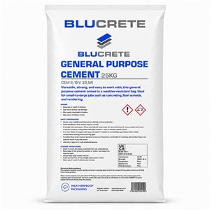 The 25kg Plastic Bag Cement is a general purpose, high-quality cement supplied in a durable plastic bag for easier handling and storage on site. Suitable for a wide range of construction tasks, this cement is commonly used for concreting, bricklaying, screeding, and rendering in both new build and renovation projects.

Thanks to its weather-resistant packaging, the product maintains its consistency and usability even in demanding site conditions. Builders and tradespeople can rely on its consistent performance for mixing with sand or aggregates according to project requirements.