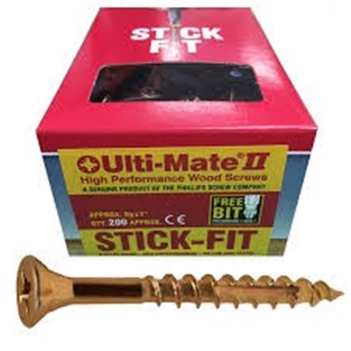 The Ulti-mate screws come yellow plated and are our most popular wood screw with a high performance ideal for tradesmen and DIY&#39;ers alike.  In every box you received a high quality stick-fit driver bit and can be used to fix all types of timber and sheet material products.