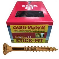 The Ulti-mate screws come yellow plated and are our most popular wood screw with a high performance ideal for tradesmen and DIY'ers alike.  In every box you received a high quality stick-fit driver bit and can be used to fix all types of timber and sheet material products.