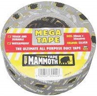 The ultimate All Purpose Duct Tape, top quality cloth with aggressive natural rubber adhesive. Tough, durable and waterproof, for thousands of applications on site, in the home and industry,.