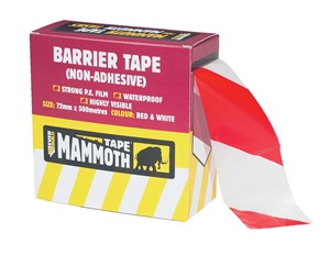 Super Strength Non Adhesive Polythene Barrier Tape supplied in tape dispensing box.