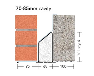 IG 900mm - L1S75/900 standard steel lintels used typically in cavity walls with a 70-85mm cavity and 100mm brick/blockwork on the inner and outer leafs.