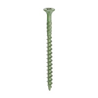 An economic but highly effective softwood decking screw. Plated to withstand up to 500 hours in a salt spray cabinet and designed to give a rapid installation and a secure fixing.

• Ribs under head for improved countersinking
• Helix shank for removing debris and to improve clamping
• 25° sharp point and single lead for a fast start and improved thread acceptance