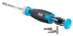 OX Pro multibit screwdriver, OX ratchet screwdriver, OX-P361501, OX Tools screwdriver, OX Pro heavy duty screwdriver