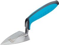 The OX-P018504 OX Pro Pointing Trowel 4"/100mm is a precision tool designed for fine detail work such as pointing brickwork, filling gaps, and finishing joints. Made from high-quality carbon steel, the blade offers durability and strength. Its tapered design allows for accurate application of mortar, while the ergonomic DURAGRIP handle ensures comfort and control during extended use. A reliable tool for bricklayers, plasterers, and general trades.