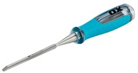 The OX-P370106 OX Pro Heavy Duty Wood Chisel 6mm is a precision-engineered tool designed for professional carpenters and joiners. Featuring a full tang blade made from hardened and tempered high-quality steel, it delivers exceptional strength and durability. The ergonomic soft-grip handle ensures comfort and control, while the strike cap allows for hammer use without damaging the handle. Perfect for fine woodworking, carpentry, and site applications.