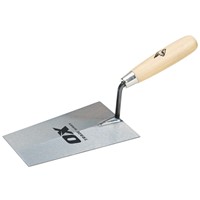 The OX-T017618 OX Trade Bucket Trowel 7"/180mm with a wooden handle is a sturdy and reliable tool designed for scooping, mixing, and applying mortar directly from the bucket. Made from durable carbon steel, the wide blade ensures efficient loading and spreading of material. The traditional wooden handle provides a comfortable grip and good control, making it ideal for everyday trade use. A cost-effective bucket trowel built for long-lasting site performance.