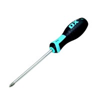The OX-P362812 OX Pro Pozi Screwdriver PZ2 x 125mm is a professional-grade driver designed for strength, precision, and everyday trade use. Built with a hardened chrome vanadium steel blade, it provides excellent durability and torque. The precision-machined PZ2 tip ensures a secure fit in Pozi head screws, reducing cam-out and improving efficiency. The ergonomic soft-grip handle offers comfort and control, while the 125mm blade length provides versatility for a wide range of fixing applications.