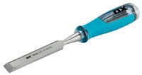 The OX Pro Heavy Duty Wood Chisel 19mm is built for precision and durability, making it ideal for professional carpenters and woodworkers. The hardened and tempered steel blade provides excellent edge retention, while the ergonomic soft-grip handle ensures comfort and control during use. A heavy-duty steel strike cap allows hammering without damaging the handle, giving this chisel the strength to tackle demanding site and workshop tasks.