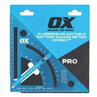 The OX Pro Aluminium Rafters Square 180mm (OX-P503118) is a compact and durable marking tool designed for precision and reliability on site. Constructed from high-quality aluminium, this rafter square is lightweight yet strong, with clear metric graduations for accurate marking and measuring. Perfect for carpenters, roofers, and general builders, it’s ideal for marking 90° and 45° angles, as well as straight and diagonal cuts. Its robust design ensures long-lasting performance in tough working conditions.