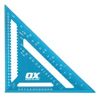 The OX Pro Aluminium Rafters Square 300mm is a durable and precise marking and measuring tool, ideal for carpenters, builders, and DIY professionals. Made from high-quality aluminium, this rafter square is designed for accuracy and long-lasting performance on site. It features clear metric graduations, allowing for precise angle marking, cutting, and layout work on timber and other materials. A must-have for roofing, framing, and general construction tasks.