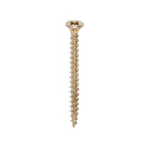 A single thread woodscrew mainly used in various types of timber and man-made boards or into masonry with the use of a plastic plug.

• Double countersunk reduces the likelihood of head shear and assists completion of countersinking
• Wax lubricated to enhance screw insertion time, extra driving torque and resistance to corrosion
• 40&#176; deep single thread to provide a secure fixing with high pull-out resistance
• 25&#176; sharp point and single lead for a fast start and improved thread acceptance
• All sizes up to and including 75mm are fully threaded and lengths 80mm and above all have 70mm thread length