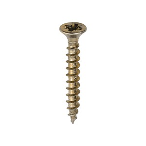A single thread woodscrew mainly used in various types of timber and man-made boards or into masonry with the use of a plastic plug.

• Double countersunk reduces the likelihood of head shear and assists completion of countersinking
• Wax lubricated to enhance screw insertion time, extra driving torque and resistance to corrosion
• 40&#176; deep single thread to provide a secure fixing with high pull-out resistance
• 25&#176; sharp point and single lead for a fast start and improved thread acceptance
• All sizes up to and including 75mm are fully threaded and lengths 80mm and above all have 70mm thread length
