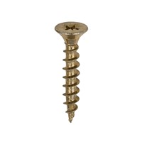 A single thread woodscrew mainly used in various types of timber and man-made boards or into masonry with the use of a plastic plug.

• Double countersunk reduces the likelihood of head shear and assists completion of countersinking
• Wax lubricated to enhance screw insertion time, extra driving torque and resistance to corrosion
• 40° deep single thread to provide a secure fixing with high pull-out resistance
• 25° sharp point and single lead for a fast start and improved thread acceptance
• All sizes up to and including 75mm are fully threaded and lengths 80mm and above all have 70mm thread length