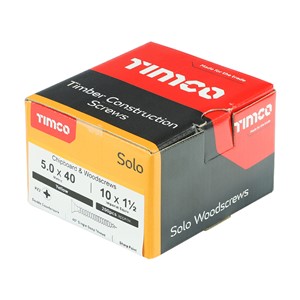 Solo Woodscrew PZ2 CSK-ZYP 5.0x40mm (200)