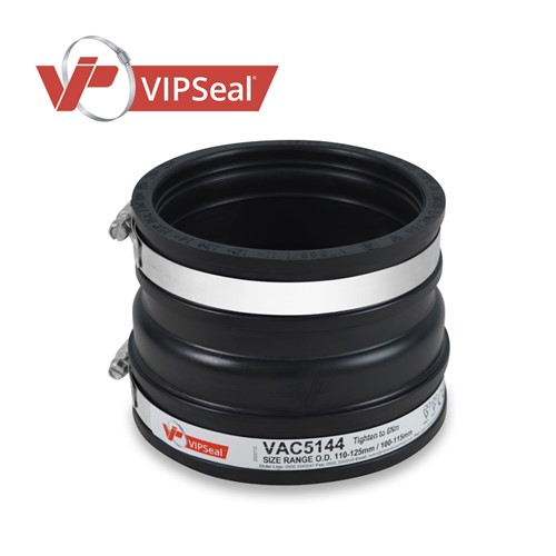 VAR Adaptor Couplings

VIPSeal&#174; VAR adaptor couplings incorporate an extra wide tension band at one end to allow a secure connection from clay pipe to structured, twin wall or ribbed plastic pipe.

Adaptor coupling applications:

Connect pipes with a significantly different outside diameter
Connect lateral to unadopted sewers
Connect pipes to prefabricated structures: manholes, inspection chambers, septic tanks
Connect clay pipes to structured, twin wall, and ribbed plastic pipes