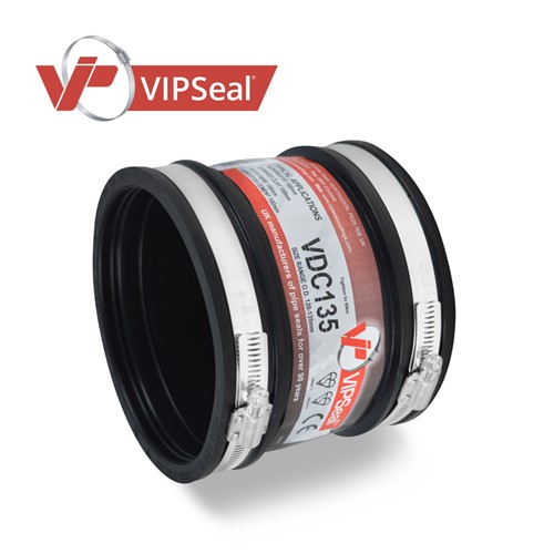 Designed to perform in situations where there is reduced resistance to heavy earth loads or unstable ground. VIPSeal&#174; drain couplings are made from the same elastomeric rubber sleeve as the standard coupling but come without the stainless steel shear band. They can join pipes in any material up to 275mm outside diameter.

Drain coupling applications:

As a coupling to join plain ended pipes
Repair damaged sections of pipes
Joining short or cut lengths of pipes
As an adaptor to join pipes of different material
As a connection for soil waste and vent applications